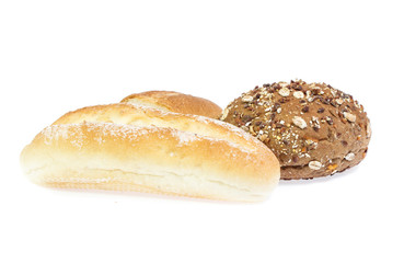 Bread isolated on white background