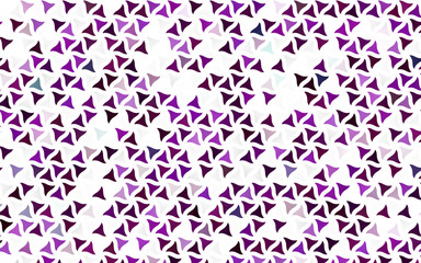 Light Purple vector seamless template with crystals, triangles. Abstract gradient illustration with triangles. Pattern for design of window blinds, curtains.