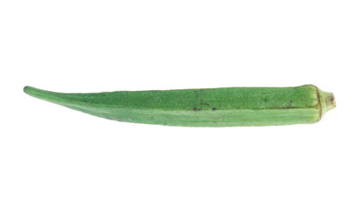 okra isolated on white background