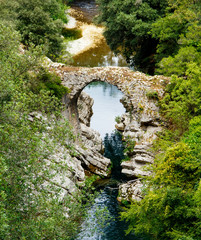 A medieval bridge in campania, italy