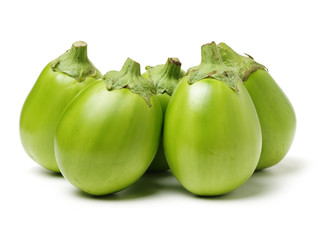 Ripe eggplant isolated on a white background