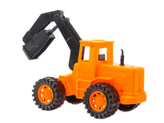 Toy car for Masonry drill on white background