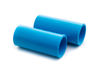 pvc pipe connection isolated on white background