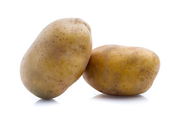 potatoes isolated on white background