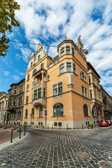 Fototapeta na wymiar Budapest, Hungary - October 01, 2019: Budapest streets and beautiful buildings