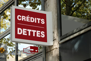 Banque, concept de crédits et dettes
