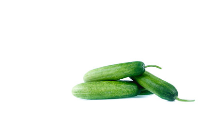 copy space Cucumber isolated on white background