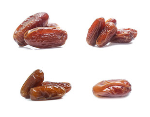 date plam isolated on white background (set  mix   collection)