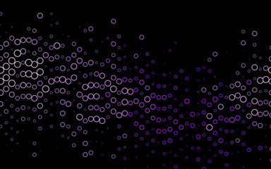 Light Purple vector pattern with spheres. Blurred bubbles on abstract background with colorful gradient. Template for your brand book.