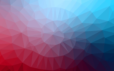 Fototapeta premium Dark Blue, Red vector shining hexagonal background. Colorful illustration in abstract style with gradient. The elegant pattern can be used as part of a brand book.