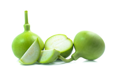 bottle gourds isolated on white background