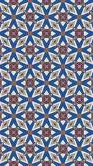 Ornate geometric pattern and abstract colored background