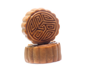 moon cake on white background