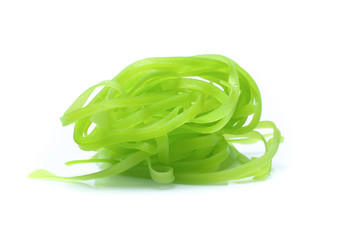 green noodles  isolated on white background