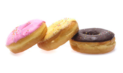 Donuts isolated on white background