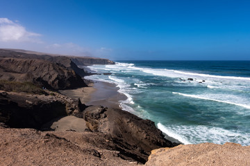 Fototapeta na wymiar Westküste von Fuerteventura bei La Pared