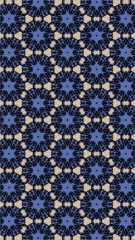 Ornate geometric pattern and abstract colored background