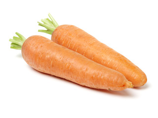 Fresh carrot on a white background