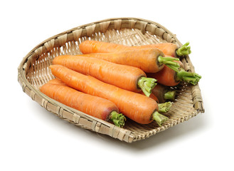 Fresh carrot on a white background