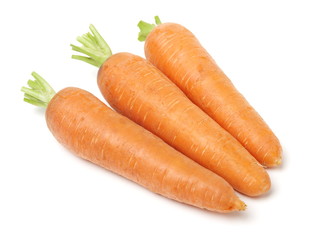Fresh carrot on a white background