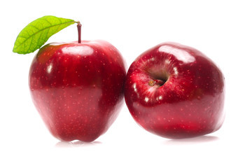 red apple isolated on white background