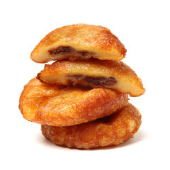 rice cracker on white background