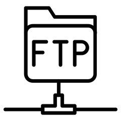 Data File Folder Transfer Vector Icon Design, Big Data Ftp server on white background