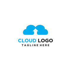 Cloud Arrow Logo Vector Design Template . on white background