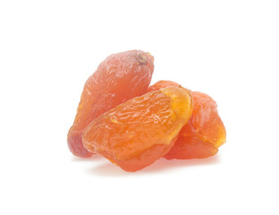 Dry apricot isolated on the white background