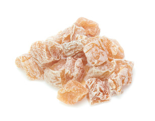 Dried  plums isolated on white background