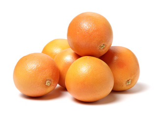 grapefruits over white background