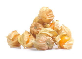 Physalis ,cape gooseberry isolated on white