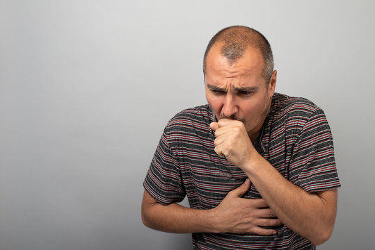 Man suffers from a coughing fit