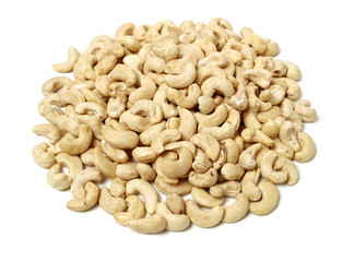 Cashew on a white background 