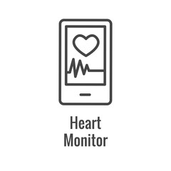 Digital Health Icon w Wearable Technology or Mobile / Tablet image