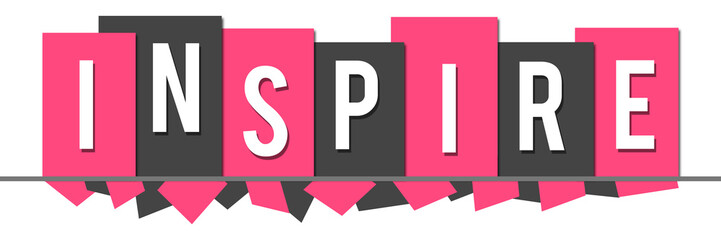 Inspire Pink Grey Random Shapes Top Boxes