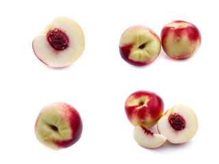 set of Peach isolated on white