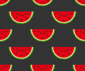 Watermelon slices seamless pattern.
