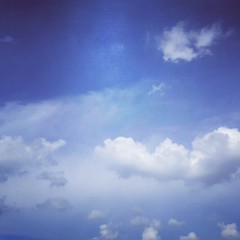 blue sky with white clouds
