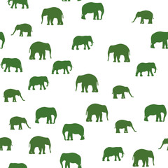 Seamless vector pattern with African Elephants