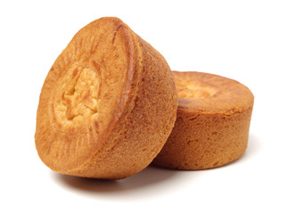 Mid-Autumn Festival moon cake on white background