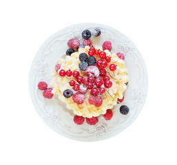 Dessert on a white background