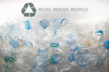 Pile of used PET bottles for recycle 9