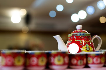 Tea set,Drinking tea,In the Chinese wedding ceremony.