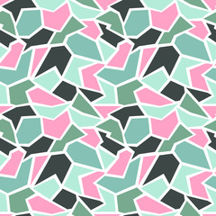 Terrazzo seamless vector background. Seamless vector background of colorful geometric shapes
