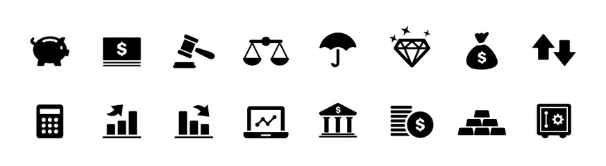 Business, Finance, and Money Icon Set (vector icons)