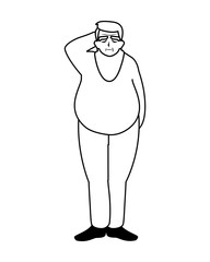 Grandfather cartoon vector design icon