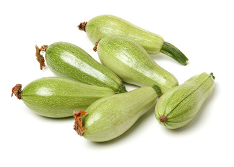 zucchini courgette isolated on white background 