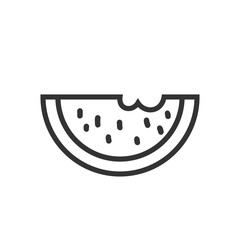 Watermelon icon. flat color for app. web Logo icon sign, UI design