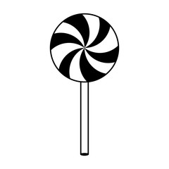 halloween sweet lollipop candies icon